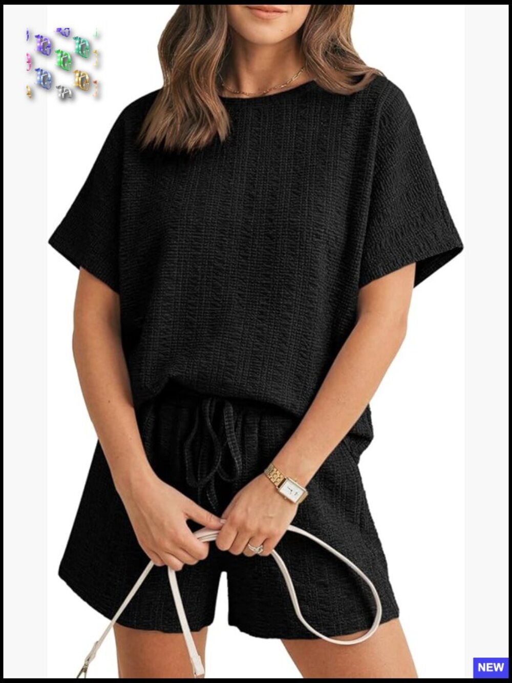 Oversized Textured Short Sleeve Tee And Shorts Set Casual Lounge Wear Y2k